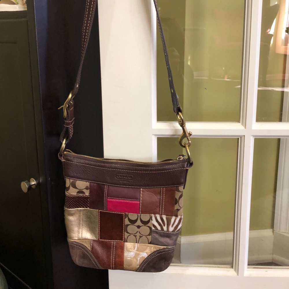 Patchwork boho cross body purse/sold